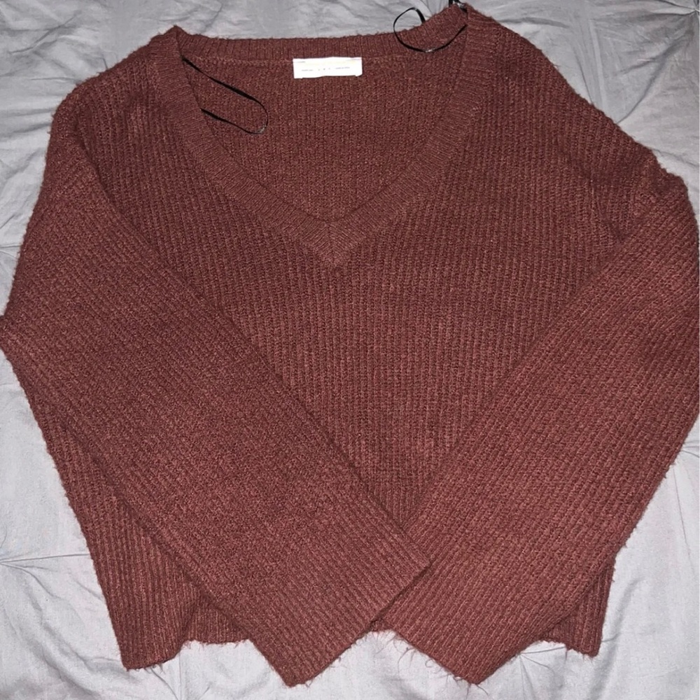 Deep burgundy oversized sweater